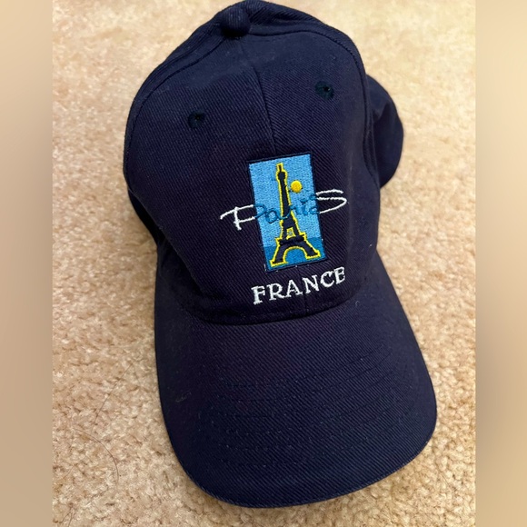 Paris France Eiffel Tower Embroidered Baseball Cap - Picture 2 of 6